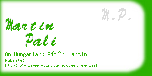 martin pali business card